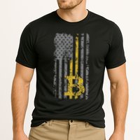 Bitcoin Usa Flag Distressed Digital Currency Lover Performance Shirt