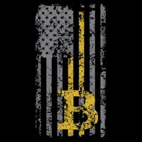 Bitcoin Usa Flag Distressed Digital Currency Lover Button