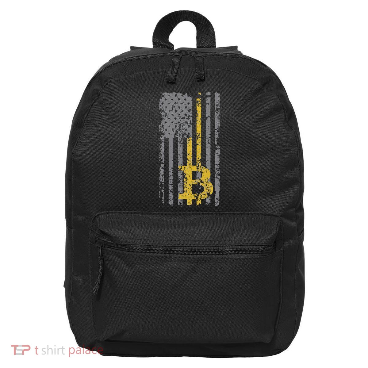 Bitcoin Usa Flag Distressed Digital Currency Lover 16 in Basic Backpack