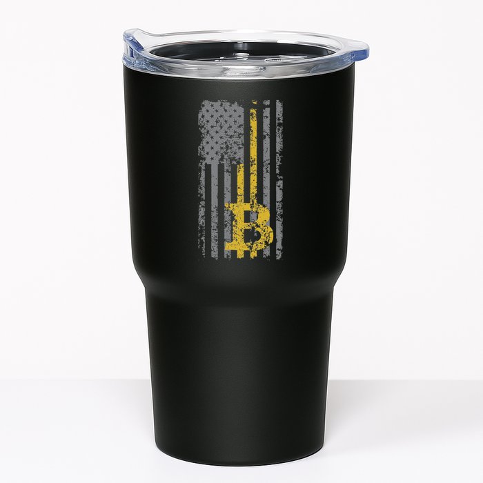 Bitcoin Usa Flag Distressed Digital Currency Lover Tumbler