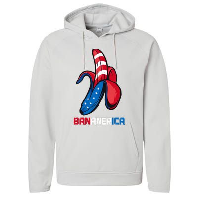 Banana Us Flag Patriotic America Party Funny Fruit Costume Performance Fleece Hoodie