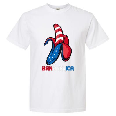 Banana Us Flag Patriotic America Party Funny Fruit Costume Garment-Dyed Heavyweight T-Shirt