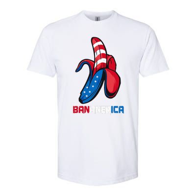 Banana Us Flag Patriotic America Party Funny Fruit Costume Softstyle CVC T-Shirt