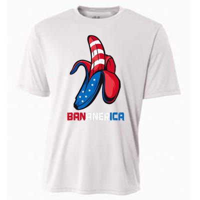 Banana Us Flag Patriotic America Party Funny Fruit Costume Cooling Performance Crew T-Shirt