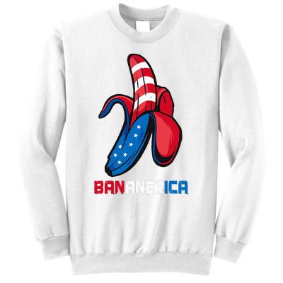 Banana Us Flag Patriotic America Party Funny Fruit Costume Sweatshirt