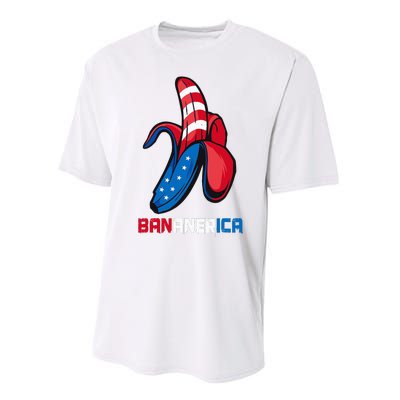 Banana Us Flag Patriotic America Party Funny Fruit Costume Performance Sprint T-Shirt