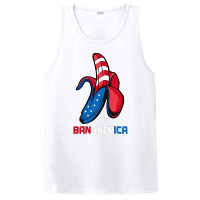 Banana Us Flag Patriotic America Party Funny Fruit Costume PosiCharge Competitor Tank