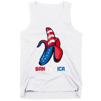 Banana Us Flag Patriotic America Party Funny Fruit Costume Tank Top