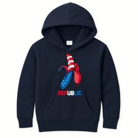 Banana Us Flag Patriot America Party Funny Fruit Republic Kids Hoodie