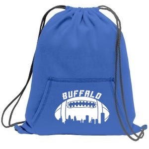 Buffalo Football City Skyline Sweatshirt Cinch Pack Bag