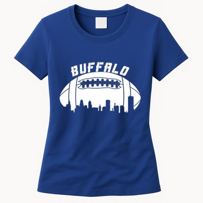 Buffalo Football City Skyline Womens T-Shirt