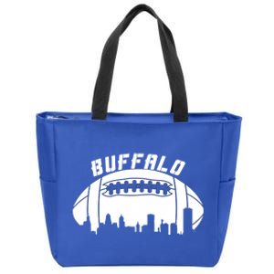 Buffalo Football City Skyline Zip Tote Bag