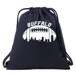 Buffalo Football City Skyline Drawstring Bag