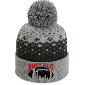 Buffalo Football Fan City Skyline The Baniff Cuffed Pom Beanie