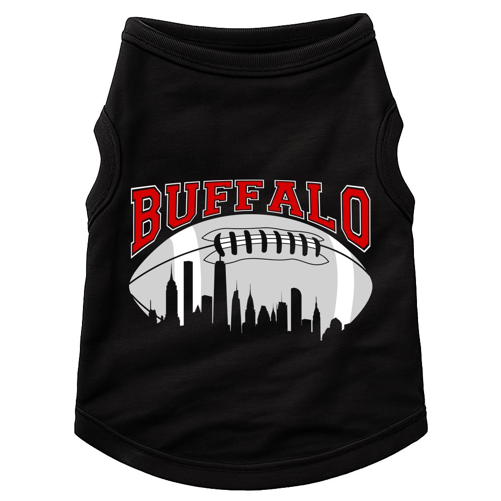 Buffalo Football Fan City Skyline Doggie Tank
