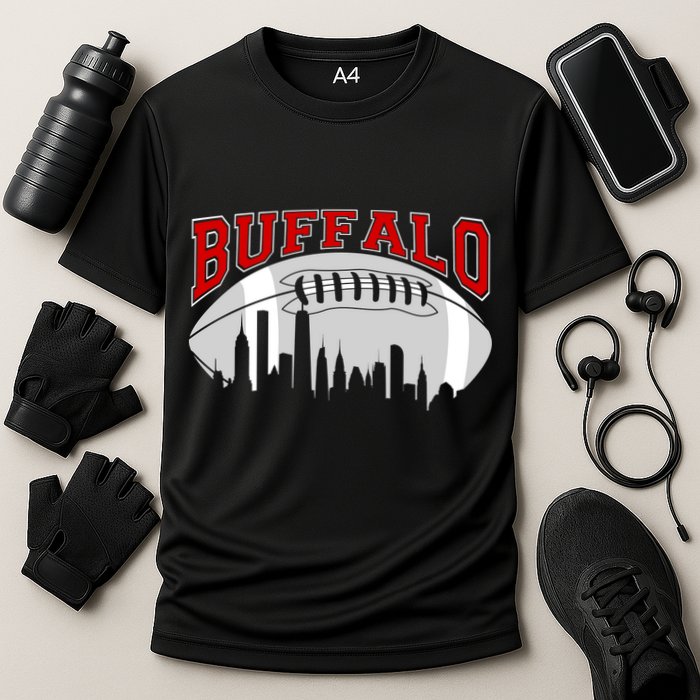 Buffalo Football Fan City Skyline Performance Shirt