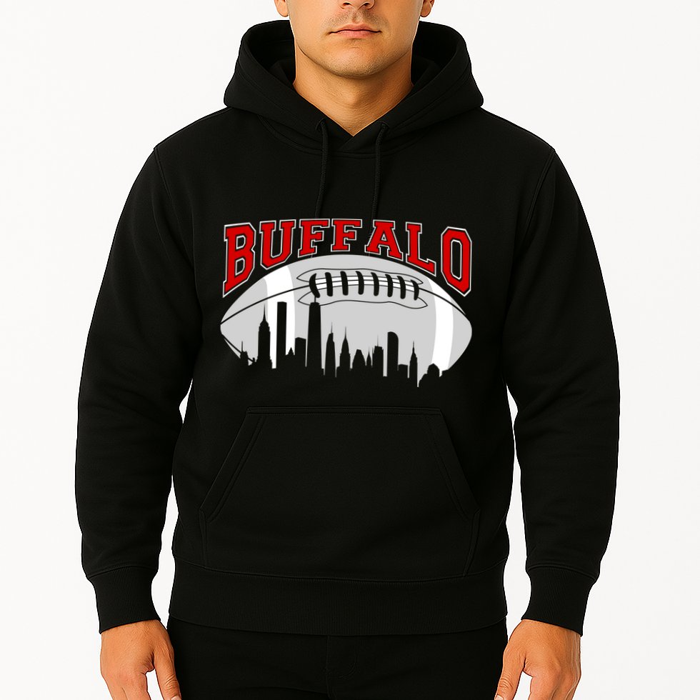 Buffalo Football Fan City Skyline Hoodie