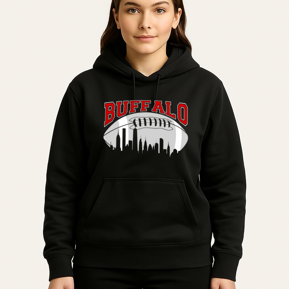 Buffalo Football Fan City Skyline Hoodie