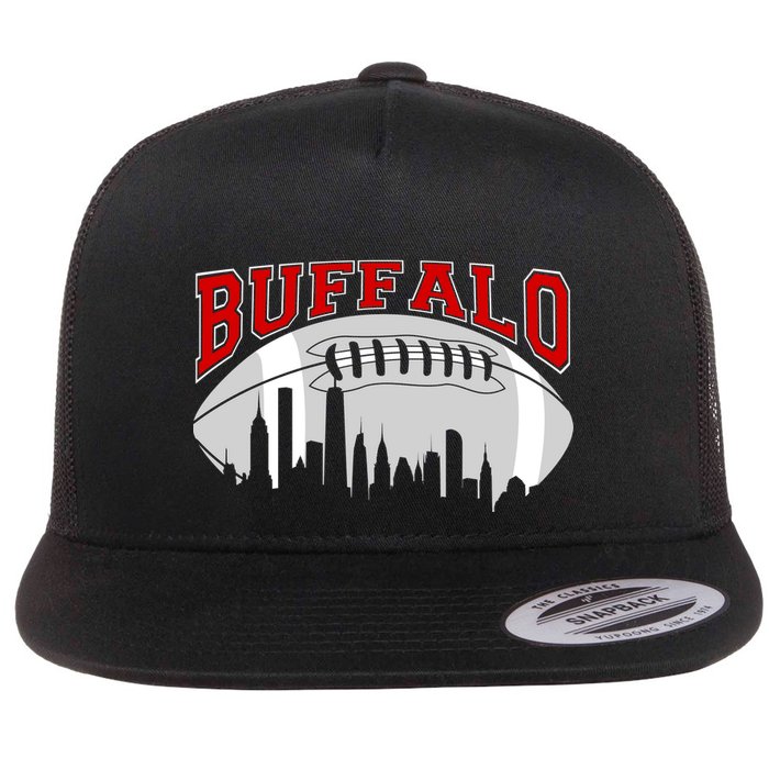 Buffalo Football Fan City Skyline Flatbill Hat