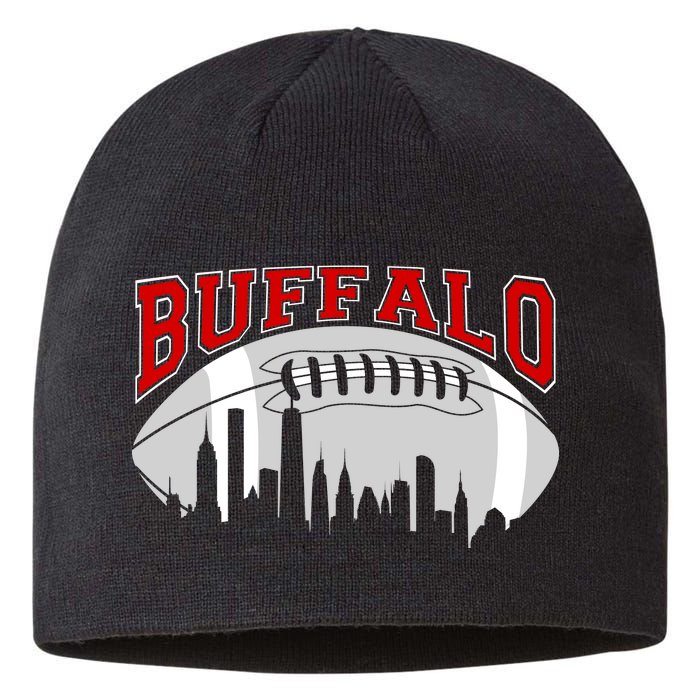 Buffalo Football Fan City Skyline Sustainable Beanie