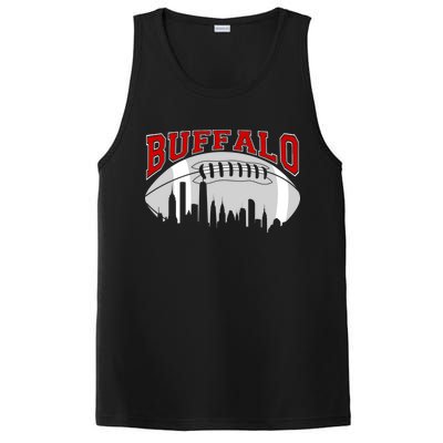 Buffalo Football Fan City Skyline PosiCharge Competitor Tank