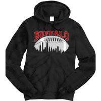 Buffalo Football Fan City Skyline Tie Dye Hoodie