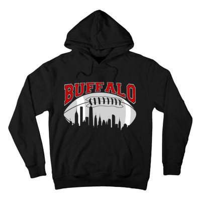 Buffalo Football Fan City Skyline Tall Hoodie