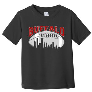 Buffalo Football Fan City Skyline Toddler T-Shirt