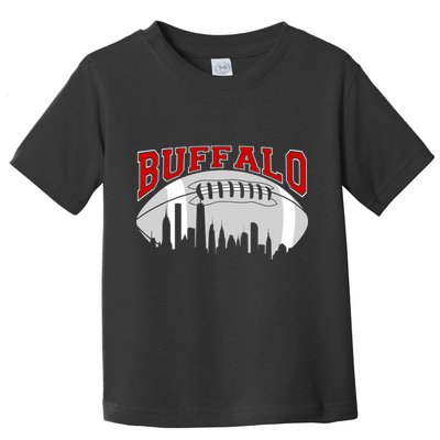 Buffalo Football Fan City Skyline Toddler T-Shirt