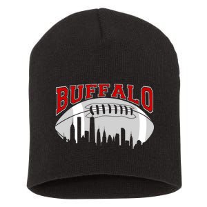 Buffalo Football Fan City Skyline Short Acrylic Beanie