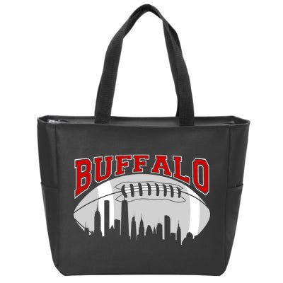 Buffalo Football Fan City Skyline Zip Tote Bag