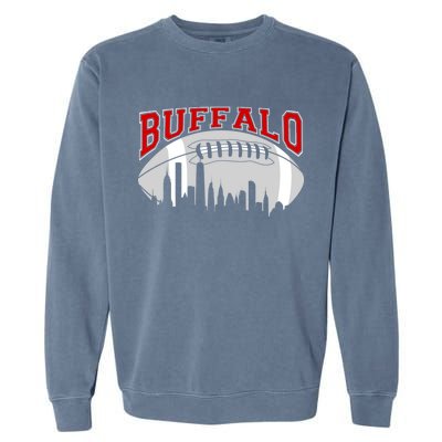 Buffalo Football Fan City Skyline Garment-Dyed Sweatshirt