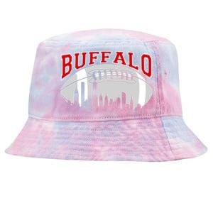 Buffalo Football Fan City Skyline Tie-Dyed Bucket Hat