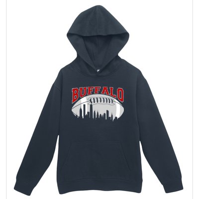 Buffalo Football Fan City Skyline Urban Pullover Hoodie