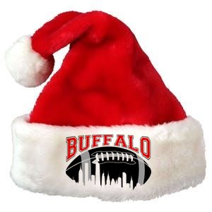 Buffalo Football Fan City Skyline Premium Christmas Santa Hat