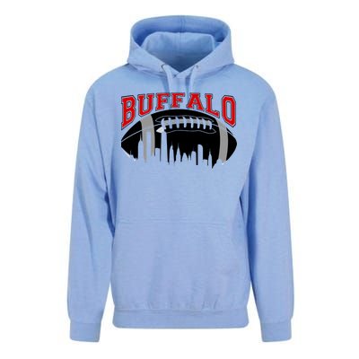 Buffalo Football Fan City Skyline Unisex Surf Hoodie