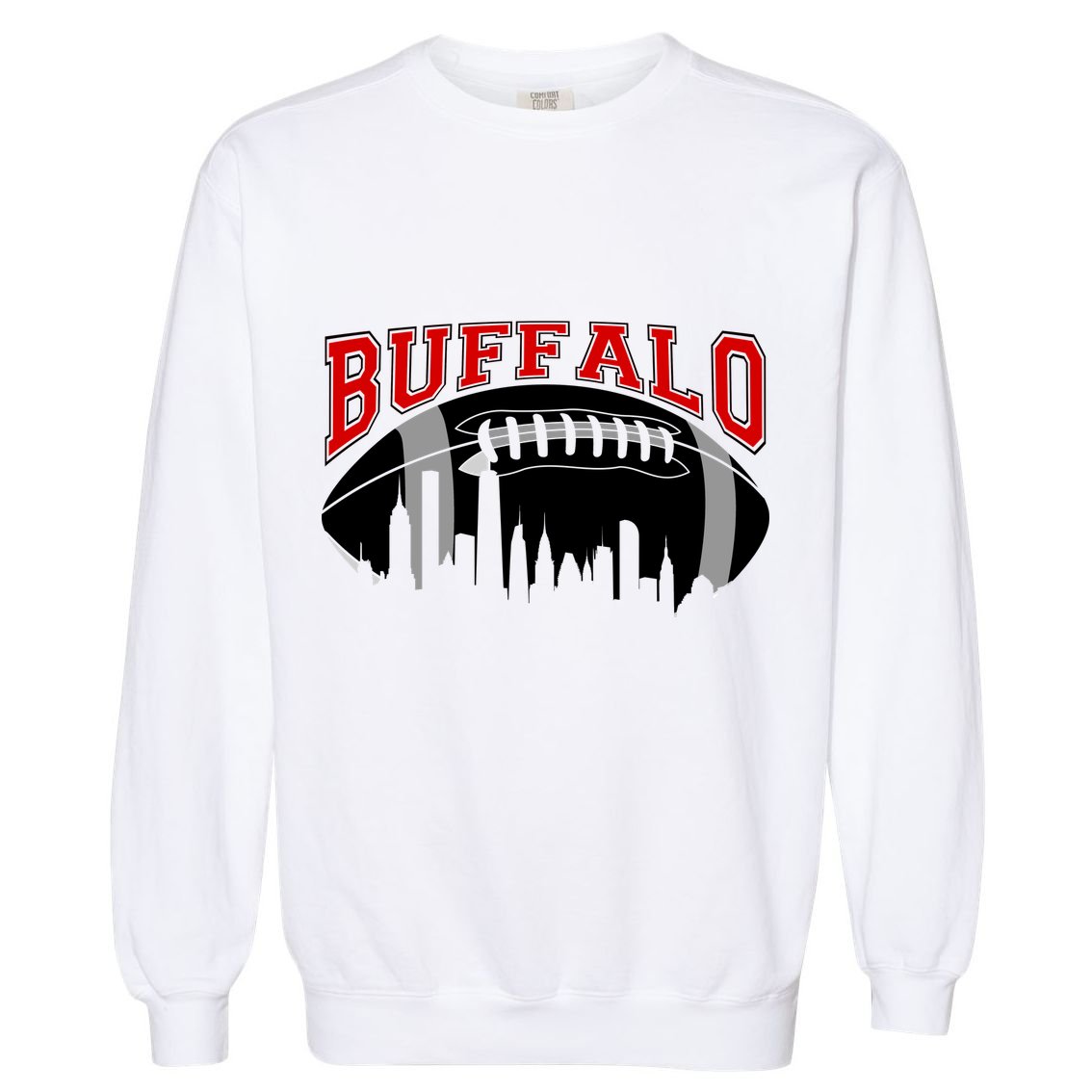 Buffalo Football Fan City Skyline Garment-Dyed Sweatshirt