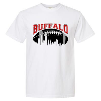 Buffalo Football Fan City Skyline Garment-Dyed Heavyweight T-Shirt