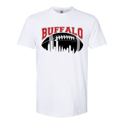 Buffalo Football Fan City Skyline Softstyle CVC T-Shirt