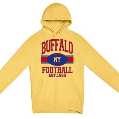 Buffalo New York Football Classic Logo Fan Premium Pullover Hoodie