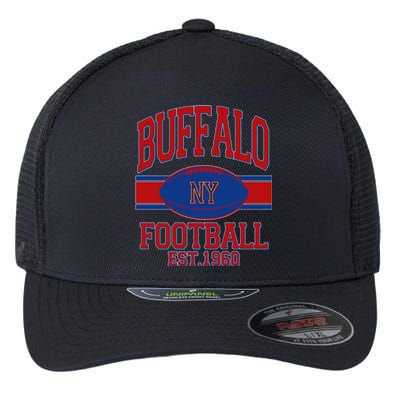 Buffalo New York Football Classic Logo Fan Flexfit Unipanel Trucker Cap