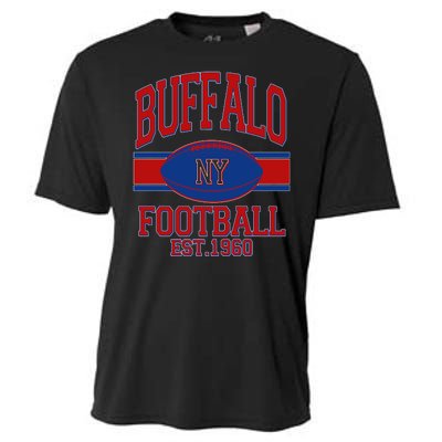 Buffalo New York Football Classic Logo Fan Cooling Performance Crew T-Shirt