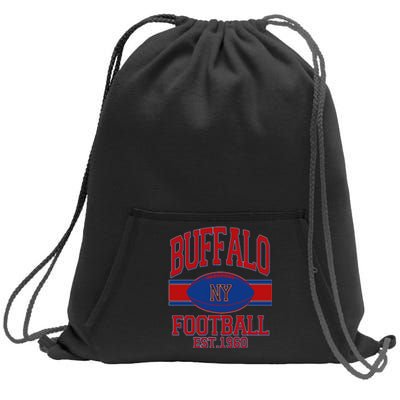 Buffalo New York Football Classic Logo Fan Sweatshirt Cinch Pack Bag