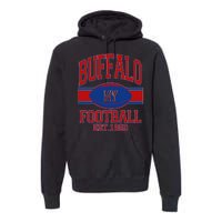 Buffalo New York Football Classic Logo Fan Premium Hoodie