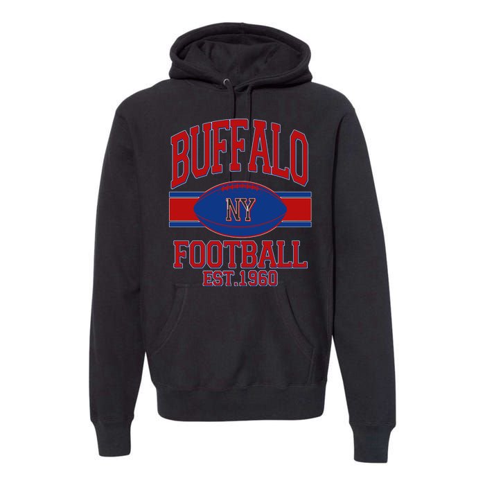 Buffalo New York Football Classic Logo Fan Premium Hoodie