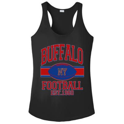 Buffalo New York Football Classic Logo Fan Ladies PosiCharge Competitor Racerback Tank