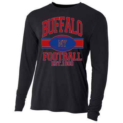 Buffalo New York Football Classic Logo Fan Cooling Performance Long Sleeve Crew