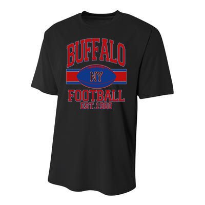 Buffalo New York Football Classic Logo Fan Youth Performance Sprint T-Shirt