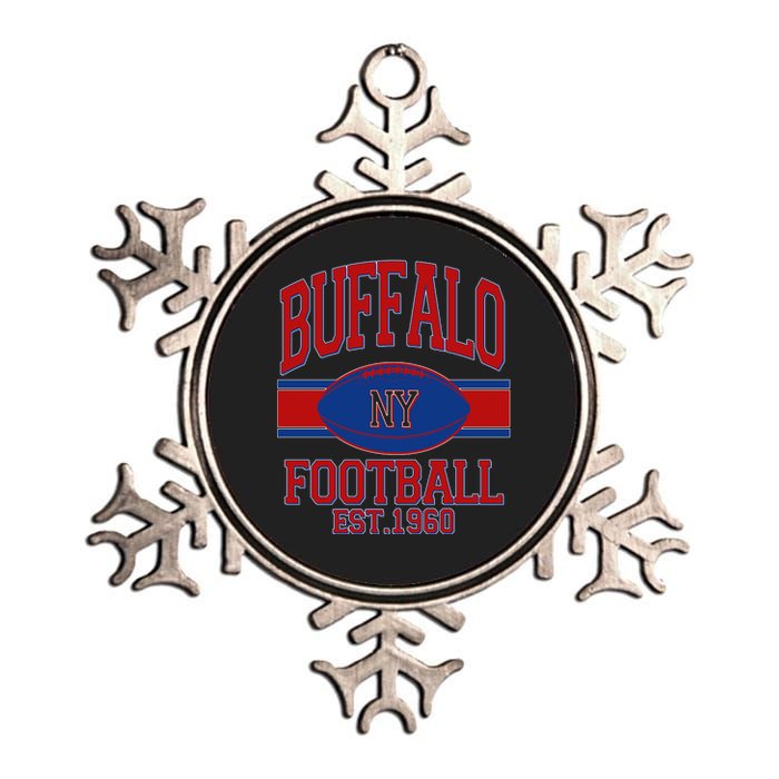 Buffalo New York Football Classic Logo Fan Metallic Star Ornament