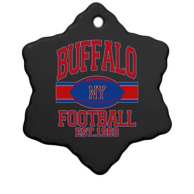 Buffalo New York Football Classic Logo Fan Ceramic Star Ornament